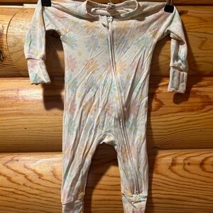 Daisy larkspur bamboo zippy romper
